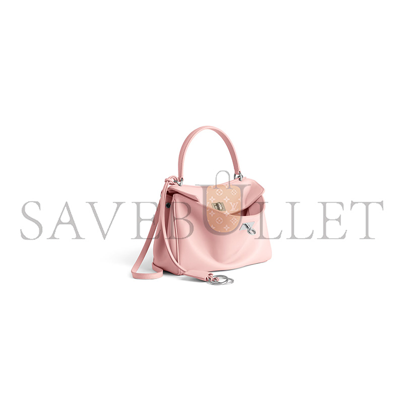 BALENCIAGA WOMEN'S RODEO HANDBAG MINI IN SUEDE PINK 7954562AA4U5831 (23*17*10cm)